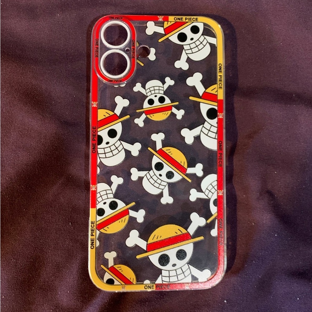 Onepiece Skull Pattern Phone Case - Red and Yellow